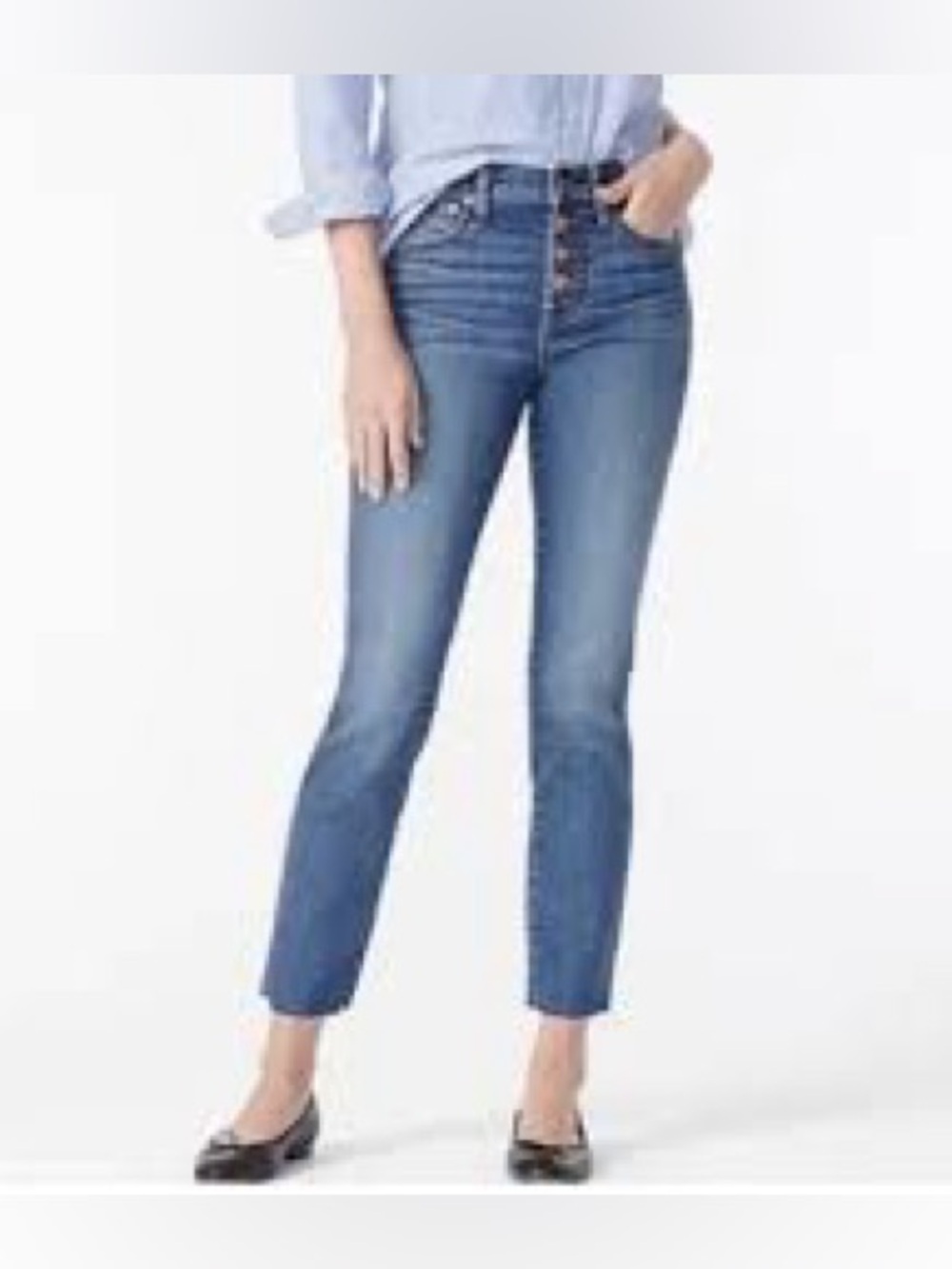 J Crew Trade Mark women’s vintage straight blue distressed jeans